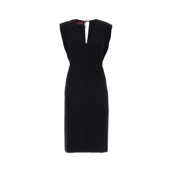 Gucci Women Black Crepe Dress